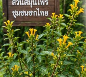 เสลดพังพอนตัวผู้ — ภาพจากคู่มือสมุนไพรภูมิปัญญาท้องถิ่นตำบลชากไทย